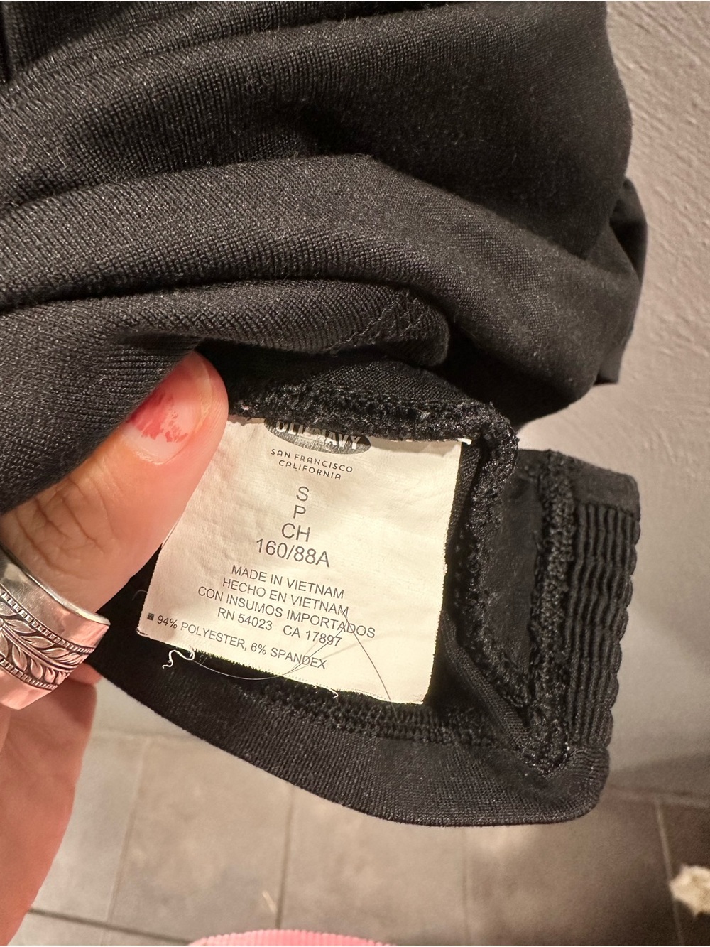 Old Navy Black Racerback Tank with Side Ruching - Picture 4 of 4
